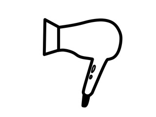 シンプルドライヤーアイコン（黒）