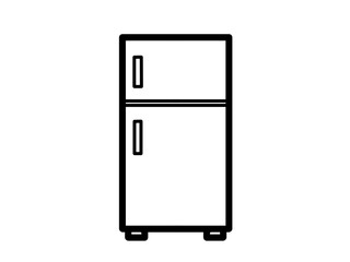 シンプル冷蔵庫アイコン（黒）