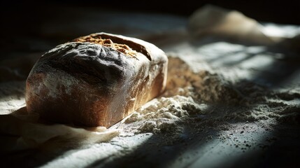Fresh bread baking at home a cozy culinary delight in close-up food photography
