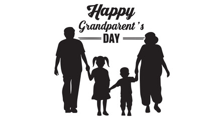 Grandparents Day Silhouette & Line Art Vector Collection
