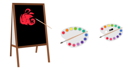 Set of colorful watercolor round shapes, stains, blobs circles. Hand drawn multicolored watercolor spots isolated