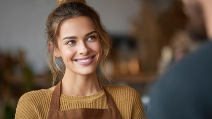 Barista chats with regulars at embassy creating a warm atmosphere