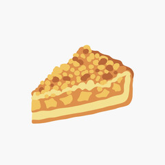 Apple Crumble Slice - Delicious Dessert Illustration