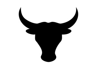 Bull and cow head silhouette vector, Cow skull silhouette