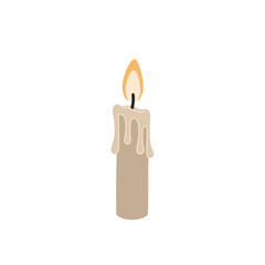 Simple Candle Illustration with Dripping Wax