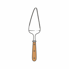 Cake Server Illustration: Elegant Dessert Utensil