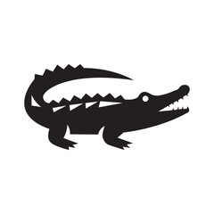 Crocodile animal silhouette illustration