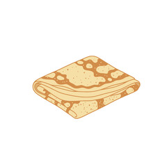 Folded Pancake Illustration: Sweet Breakfast Treat