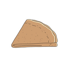 Folded Crepe - Delicious Pancake Illustration