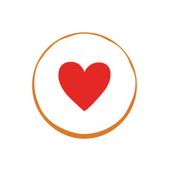 Heart Icon in Circle - Love Symbol Graphic
