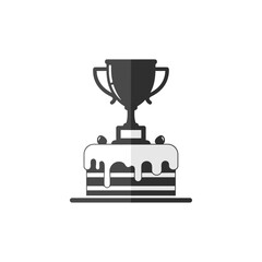 Victory Celebration: Trophy Topped Cake Icon