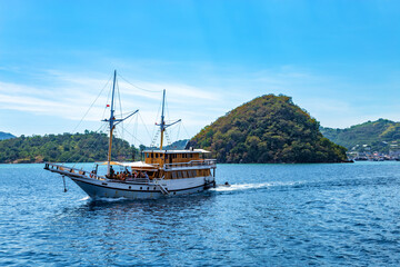 Traditional Phinisi sailing ships, Labuan Bajo, Island Flores, Indonesia.