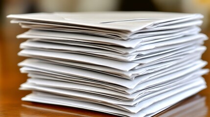 Stacked documents creating a visual representation of tasks reports and workloads ahead