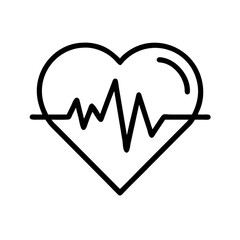 heartbeat Line Icon Symbol Pictogram Outline