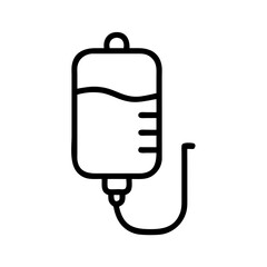 Fototapeta premium iv bag Line Icon Symbol Pictogram Outline