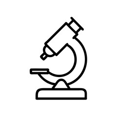 microscope Line Icon Symbol Pictogram Outline