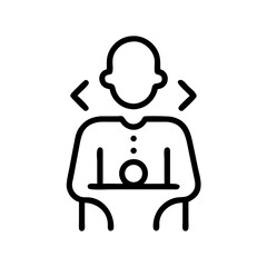 patient Line Icon Symbol Pictogram Outline