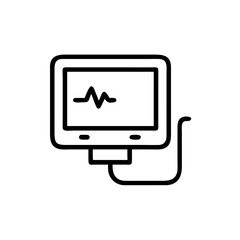 patient monitor Line Icon Symbol Pictogram Outline