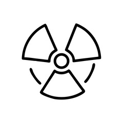 radiation 2 Line Icon Symbol Pictogram Outline