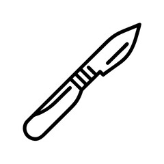 scalpel Line Icon Symbol Pictogram Outline