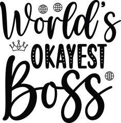 Bold Boss Vibes Creative Typography Vector for Boss’s Day Appreciation