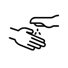 wash-hands Line Icon Symbol Pictogram Outline