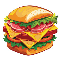 Sandwich cartoon vector illustration