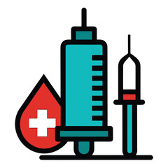 Injection Site Icon Medical Treatment Silhouette