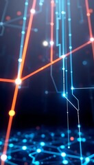 Abstract Image Tech Network Data Streams