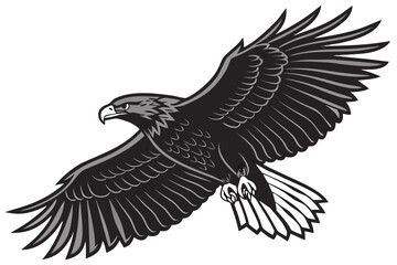 Fototapeta premium A majestic eagle in flight with its wings spread wide
