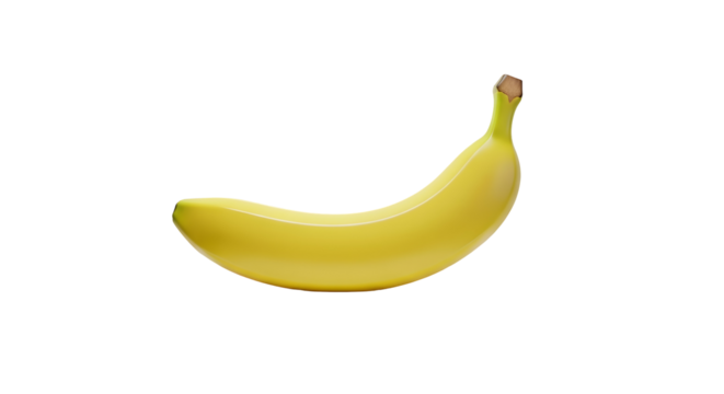 Single ripe banana against black background - Powered by Adobe