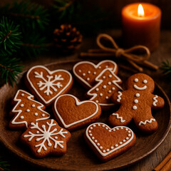 Traditional German Lebkuchen Christmas Cookies