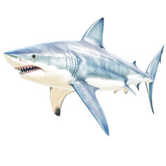 Fototapeta premium Realistic realistic looking shark plush toy with detailed fins and lifelike features for marine animal fans