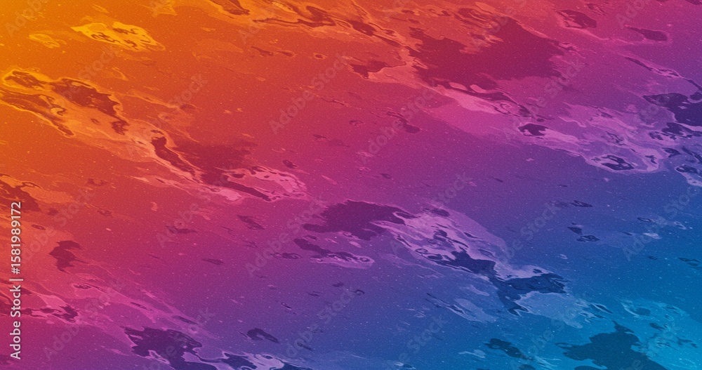 Poster abstract gradient background with a flowing texture. the colors range from orange to blue, creating 