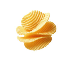 Mega size potato chips close up view illustration without background.