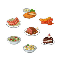 Breakfast Flat Vector illustration 