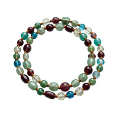 Obraz premium Gemstone Bracelet: Multicolored Beads, Jewelry Photography