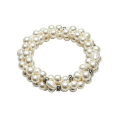 Obraz premium Elegant Pearl Bracelet: White Pearl Jewelry Design