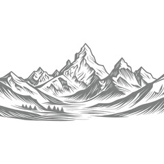 Mountain Range Design Illustration