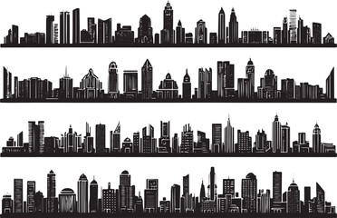 Black skyscraper cityscapes urban architecture skyline buildings