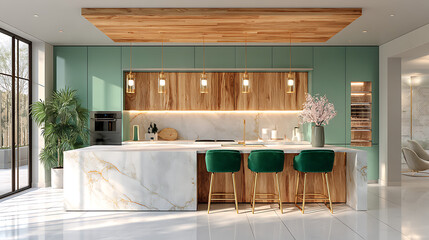 Functional kitchen in bright tones