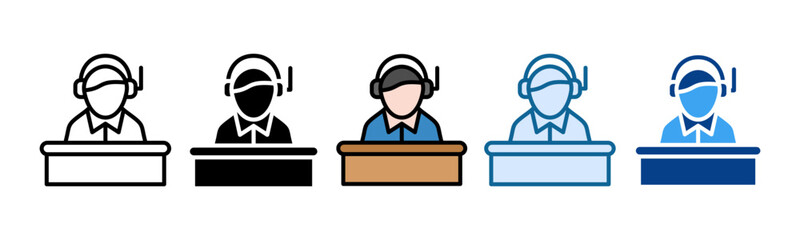 Help Desk Icon Icon Set Multiple Style Collection