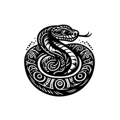 black and white snake