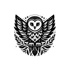 owl in the form of a skull