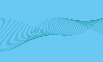 light blue abstract waves create smooth flowing futuristic motion on clean background