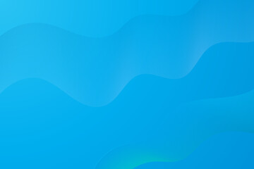 Abstract flowing waves of light blue and turquoise create a serene and modern background design