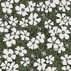 ditsy flower seamless pattern