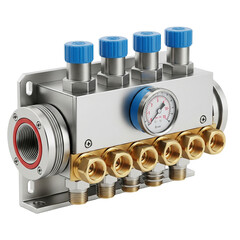 High Precision Hydraulic Manifold System with Brass Valves and Pressure Gauge for Efficient Fluid Distribution and Control