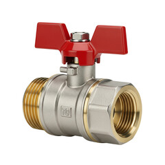 High Quality Metal Ball Valve with Red Butterfly Handle for Plumbing and Industrial Pipe Control Systems