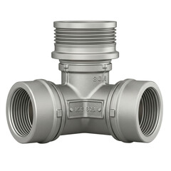 Stainless Steel Tee Pipe Fitting Connector with Threaded Ends for Plumbing and Industrial Fluid Systems
